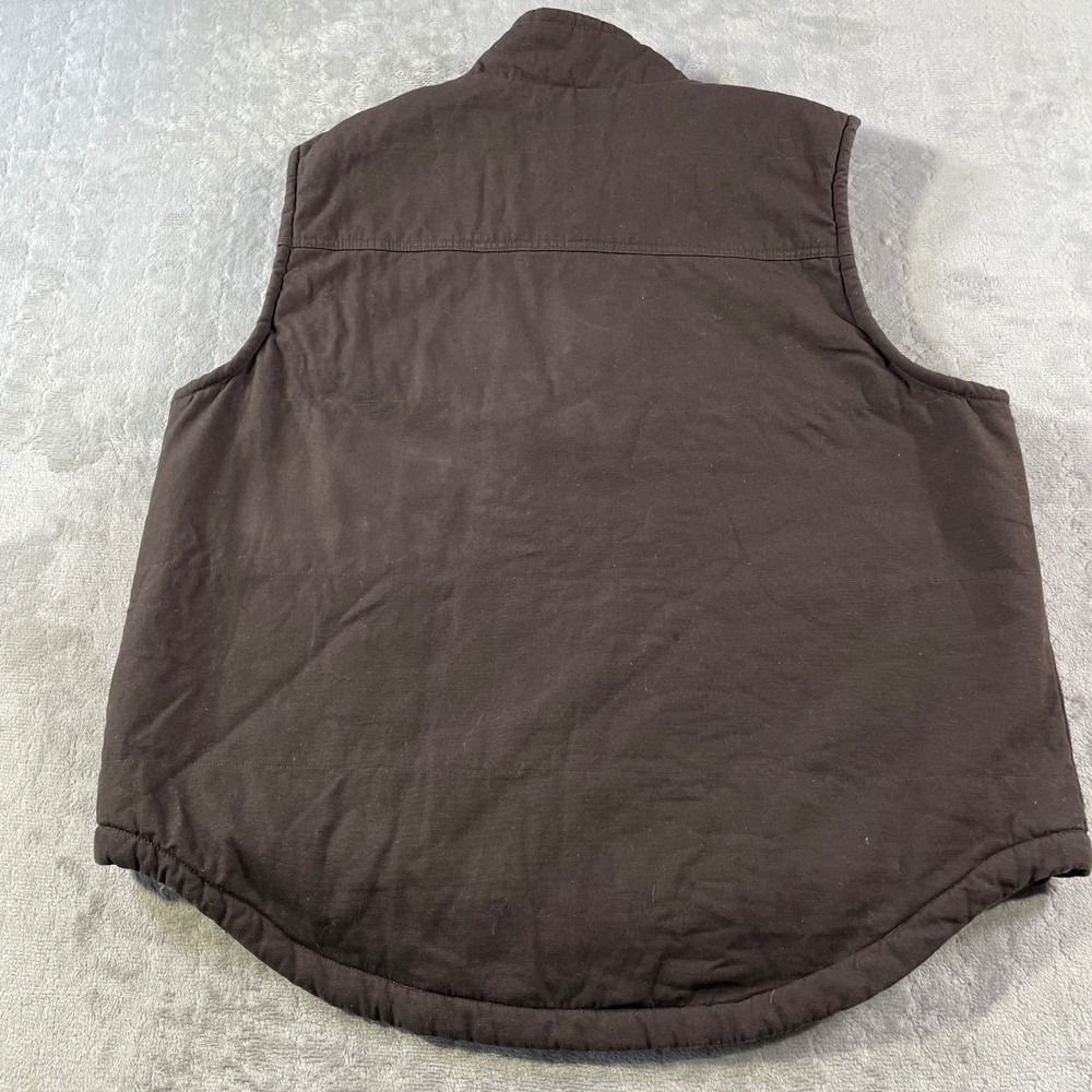 Lee Workwear Vest Mens XL Brown Sherpa Lined Padded Pockets Outdoor Western - Picture 7 of 9